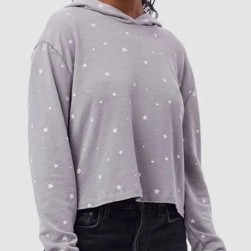 Alternative Apparel star cropped hoodie sweatshirt